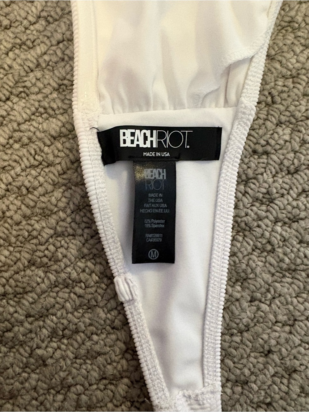 Beach Riot White Ribbed Bandeau High-Waist Bikini - Picture 3 of 3